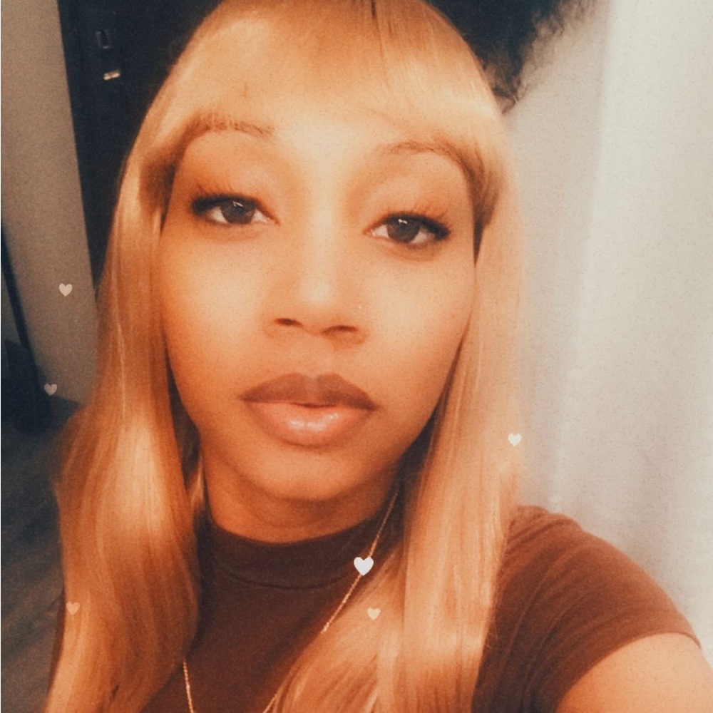 BLONDE HUMAN HAIR WIG WITH BANG